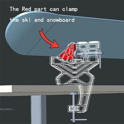 IGOSKI Ski and Snowboard Vice, No-Slip Vise Grips, Upgrade Adjustable Tuning and Waxing Ski Vice with Horizontal and Vertical Working Positions