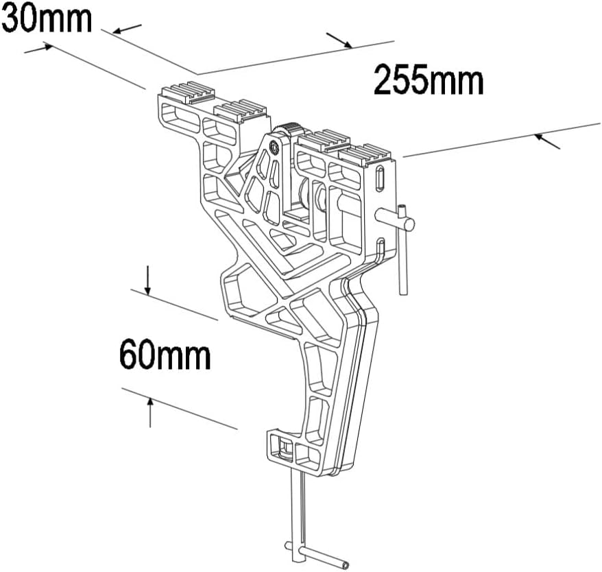 IGOSKI Ski and Snowboard Vice, No-Slip Vise Grips, Upgrade Adjustable Tuning and Waxing Ski Vice with Horizontal and Vertical Working Positions