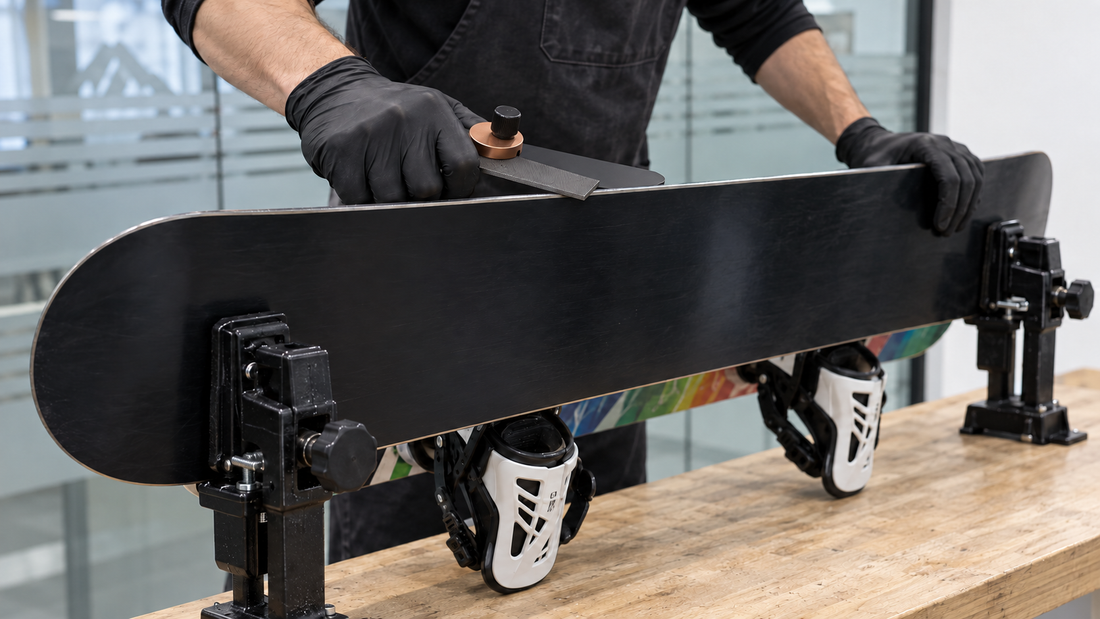 Sharpening an alpine ski edge with an adjustable edge tuner