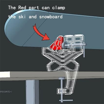 IGOSKI Ski and Snowboard Vice, No-Slip Vise Grips, Upgrade Adjustable Tuning and Waxing Ski Vice with Horizontal and Vertical Working Positions