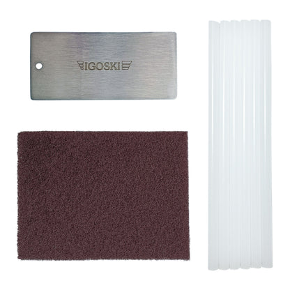 Ski Metal Wax Scraper Polish Pad Ptex Candle Sitcks Set For Removal of Excess Wax From Skis and Snowboards Tuning Snowboarding