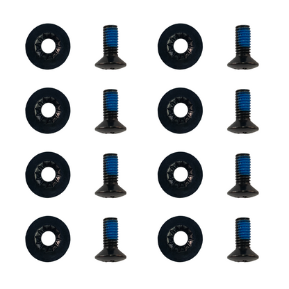 Black Snowboard Binding Screw Set Fits Most Of Bindings Ski Accessories Skis Outdoor Sport Parts Replacement 12 sets